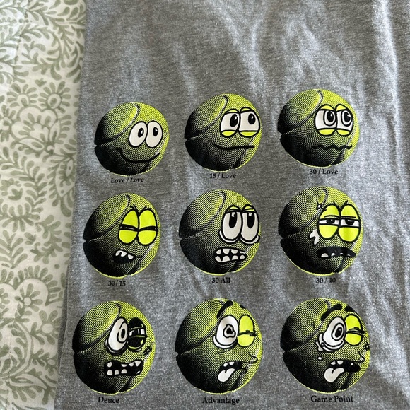 Nike t-shirt gray with Tennis ball print unisex - Picture 5 of 6